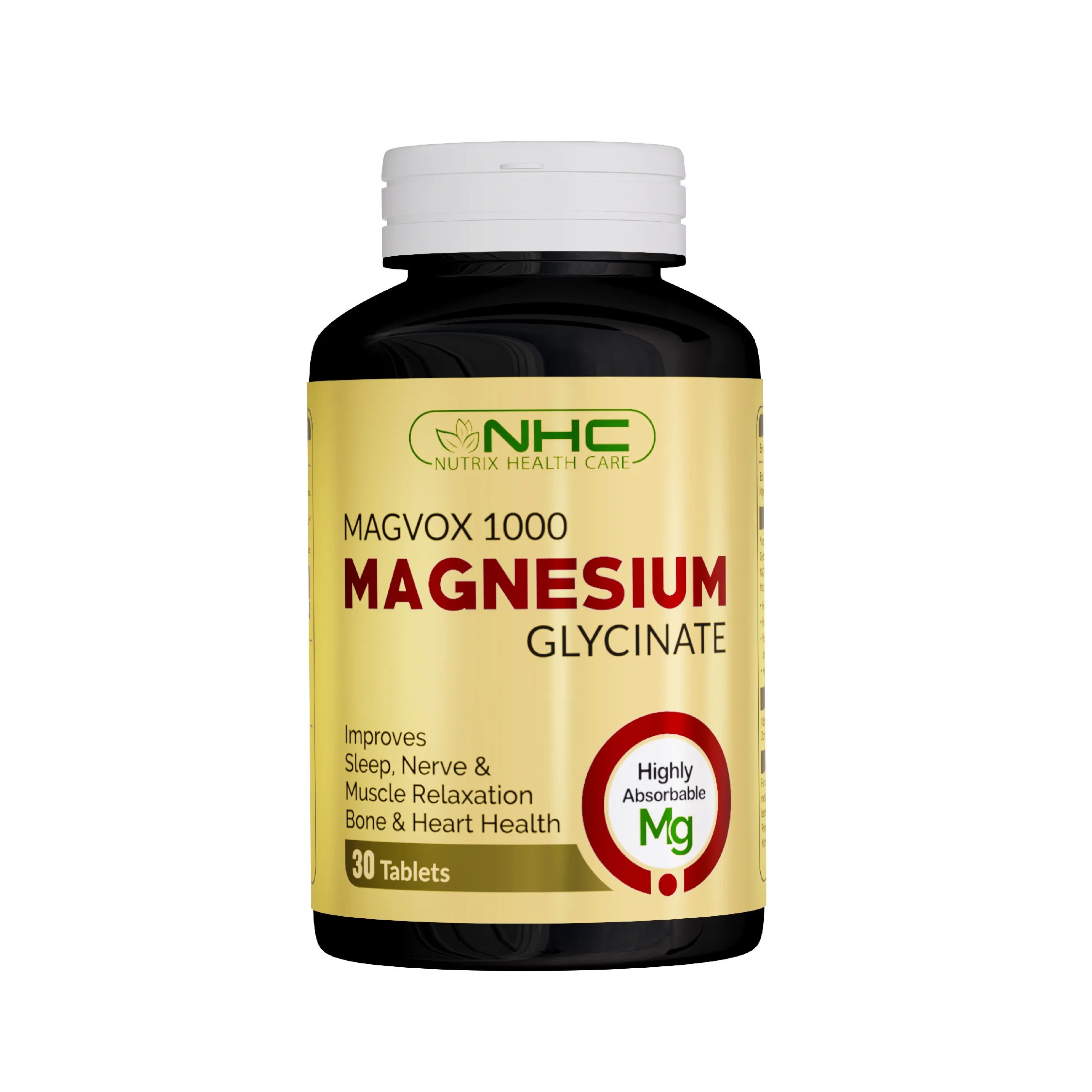 Magvox 1000mg  Magnesium Glycinate ( for Sleep & Stress Support )